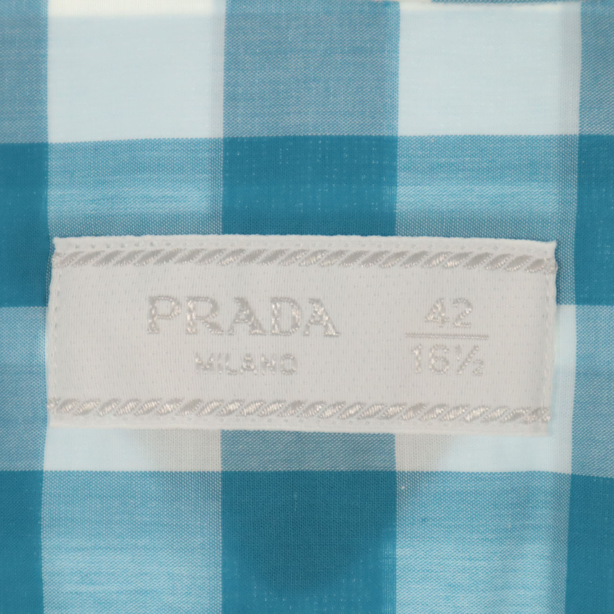 PRADA made in Italy Gingham Check Pattern Long sleeve Cotton shirt