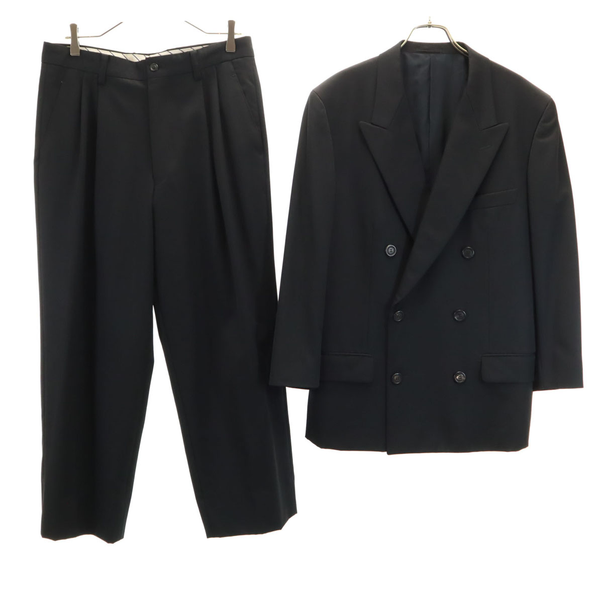 ISSEY MIYAKE ブラック テーラードジャケット　90s ISSEY MIYAKE MEN 90s Made in Japan Old suit Setup M/L black