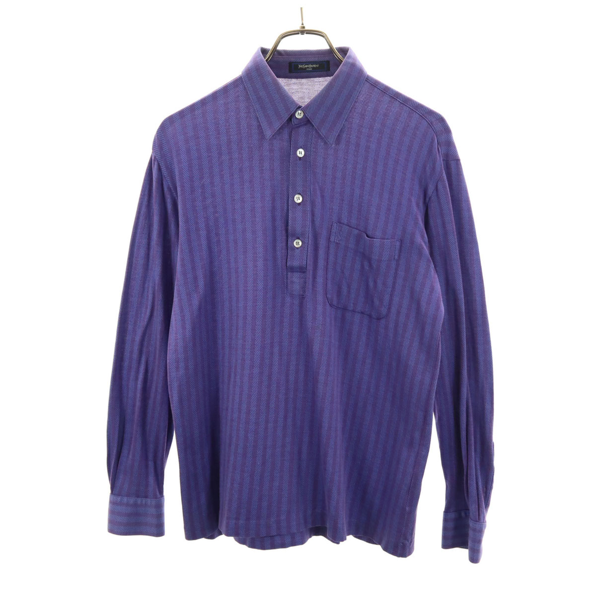 Yves Saint Laurentボーダーポロシャツ YVES SAINT LAURENT 90s Old Striped Pattern Long sleeve Polo shirt