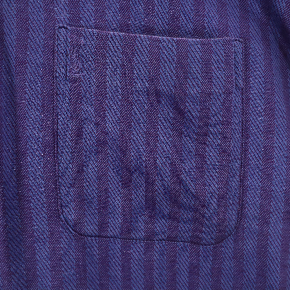 YVES SAINT LAURENT 90s Old Striped Pattern Long sleeve Polo shirt