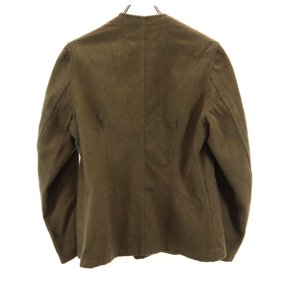 FRENCH ARMY 50s vintage V neck Wool jacket 44L khaki Women