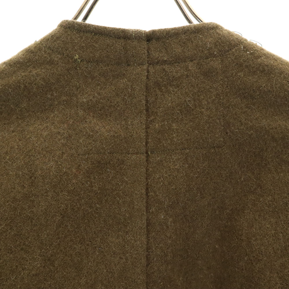 FRENCH ARMY 50s vintage V neck Wool jacket 44L khaki Women