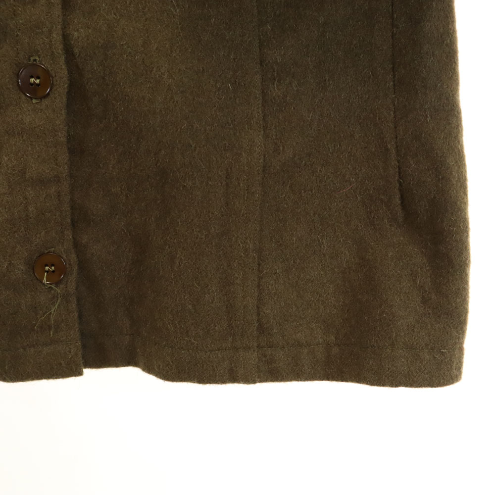 FRENCH ARMY 50s vintage V neck Wool jacket 44L khaki Women | eBay