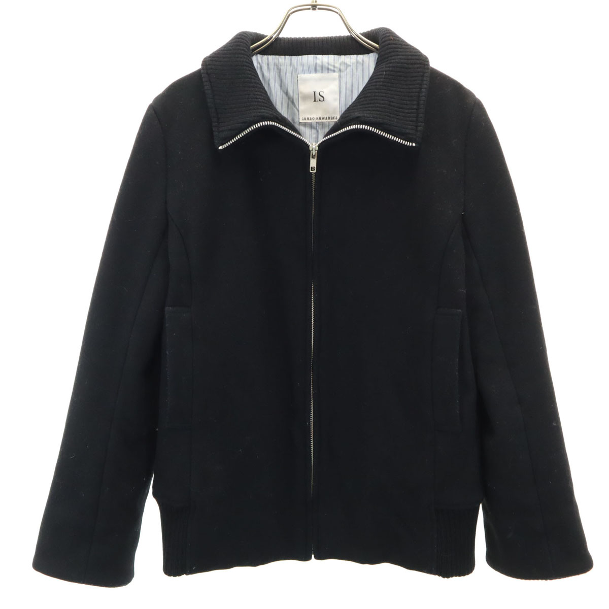 I.S. SUNAO KUWAHARA Made in Japan Wool Blend Zip jacket M Black 