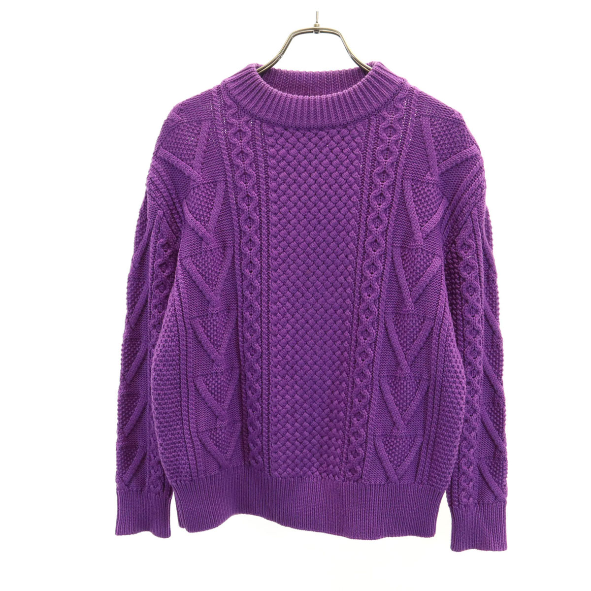 BATONER made in Japan Long sleeve gauge knit 1 purple sweater