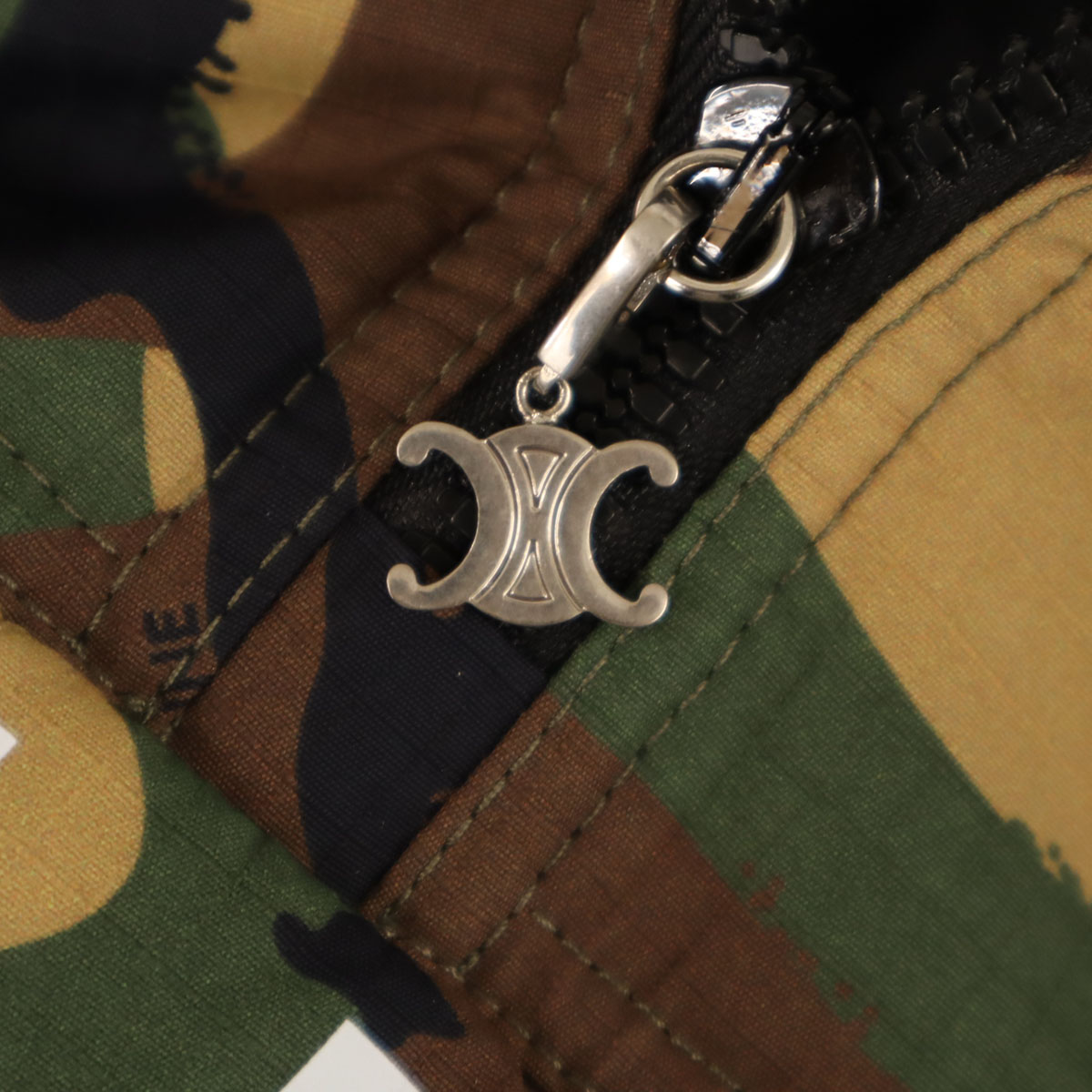 Celine Wide Leather Shoulder Strap with Brown & Black Camo Celine Canvas Calfskin Camouflage Ava Logo Triomphe Shoulder  main image 3