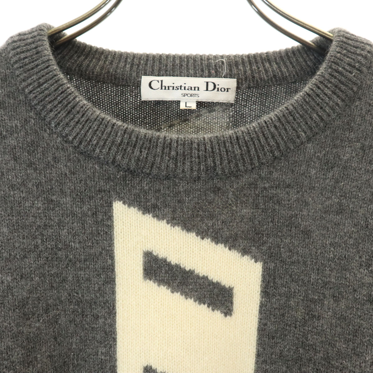 Christian Dior SPORTS 90s Old Long sleeve sweater L gray knit 