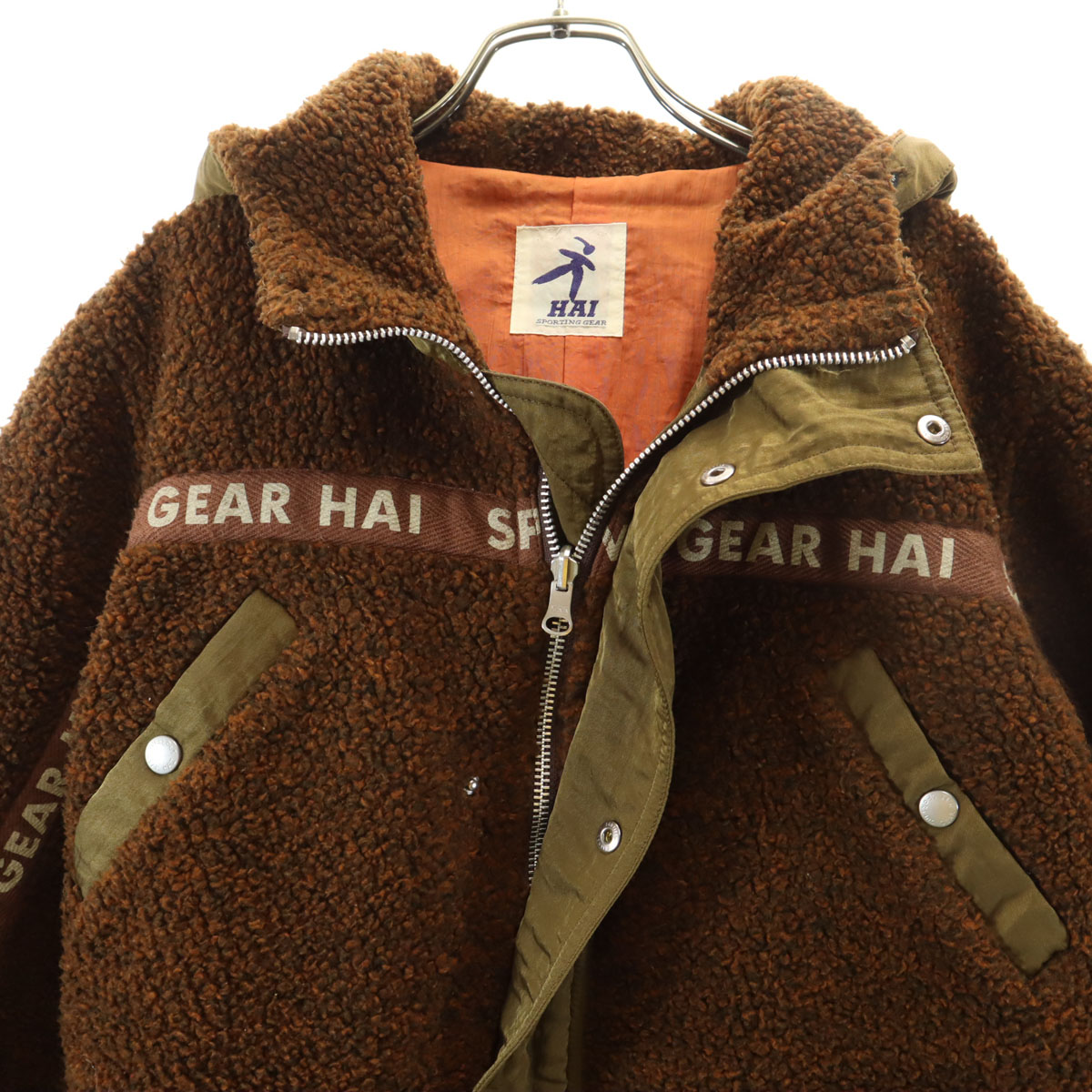 HAI SPORTING GEAR 80s 90s Old Hooded Boa coat M Brown Isseimi 