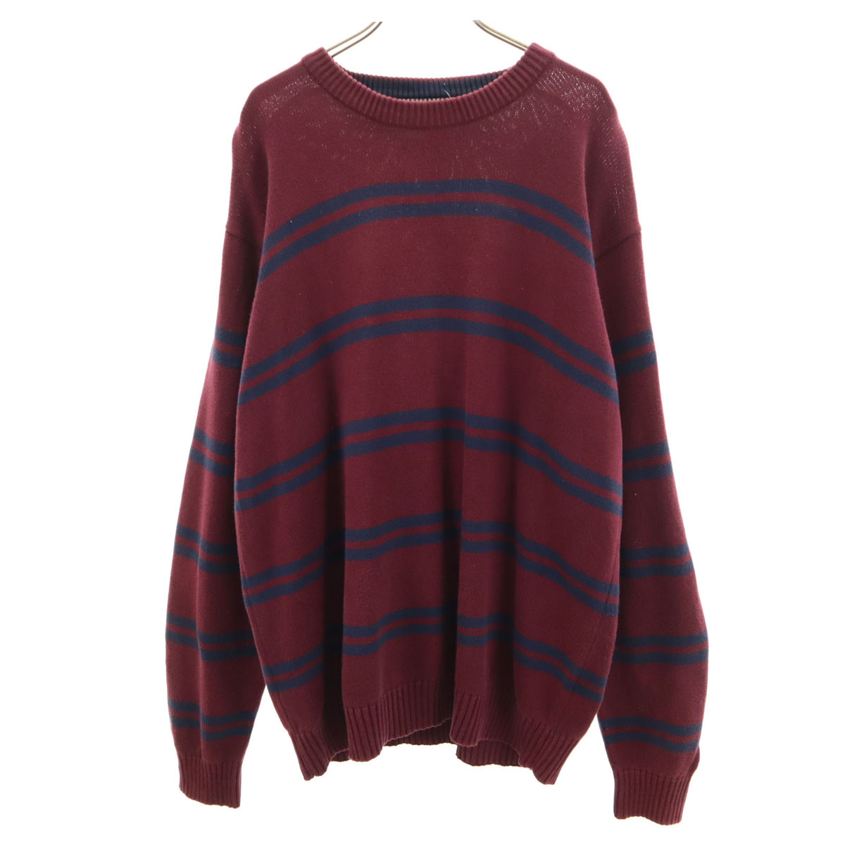 TOMMY HILFIGER 90s Old Border Pattern Long sleeve sweater M 