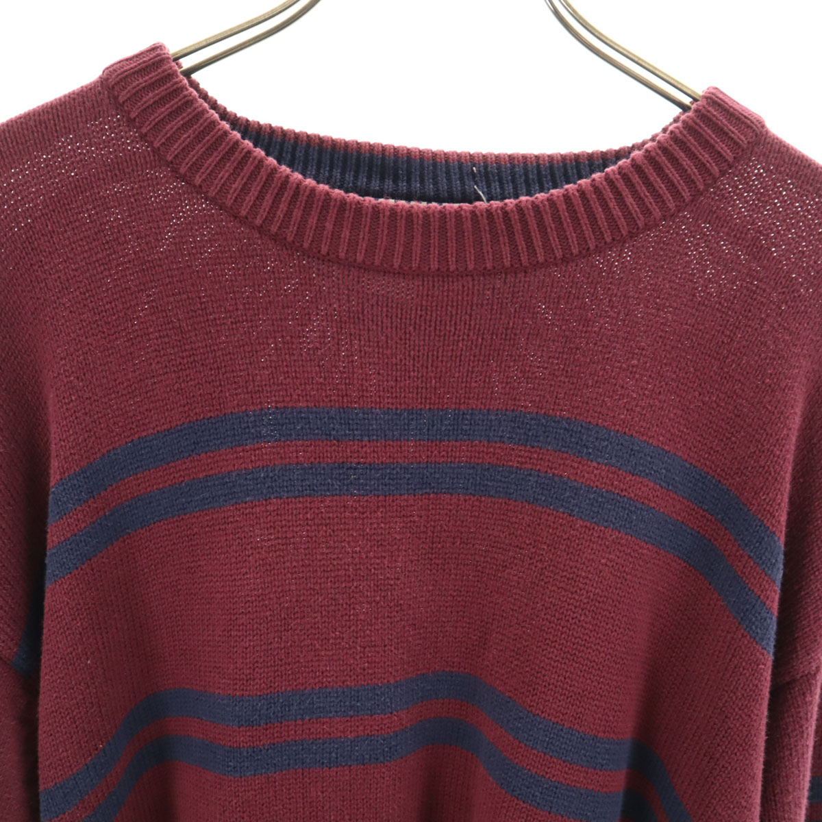 TOMMY HILFIGER 90s Old Border Pattern Long sleeve sweater M 