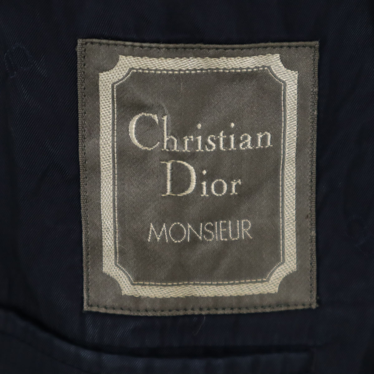Christian Dior 90s Old Linen Blend tailored jacket S Navy Men