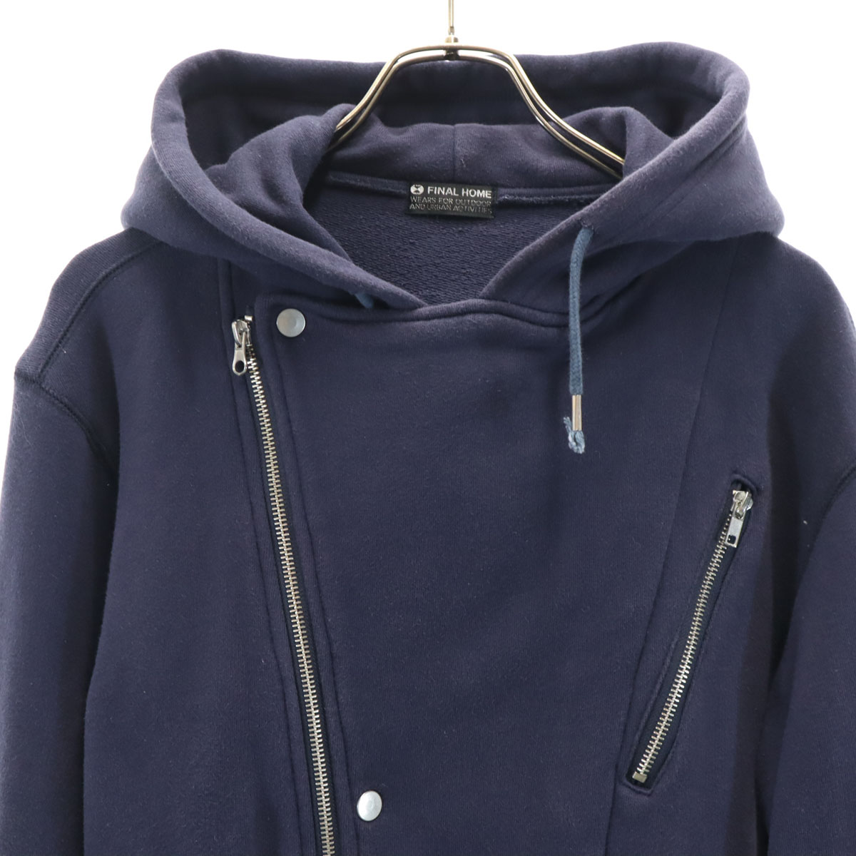FINAL HOME Long sleeve Sweat double riders Zip hoodie M Navy Men