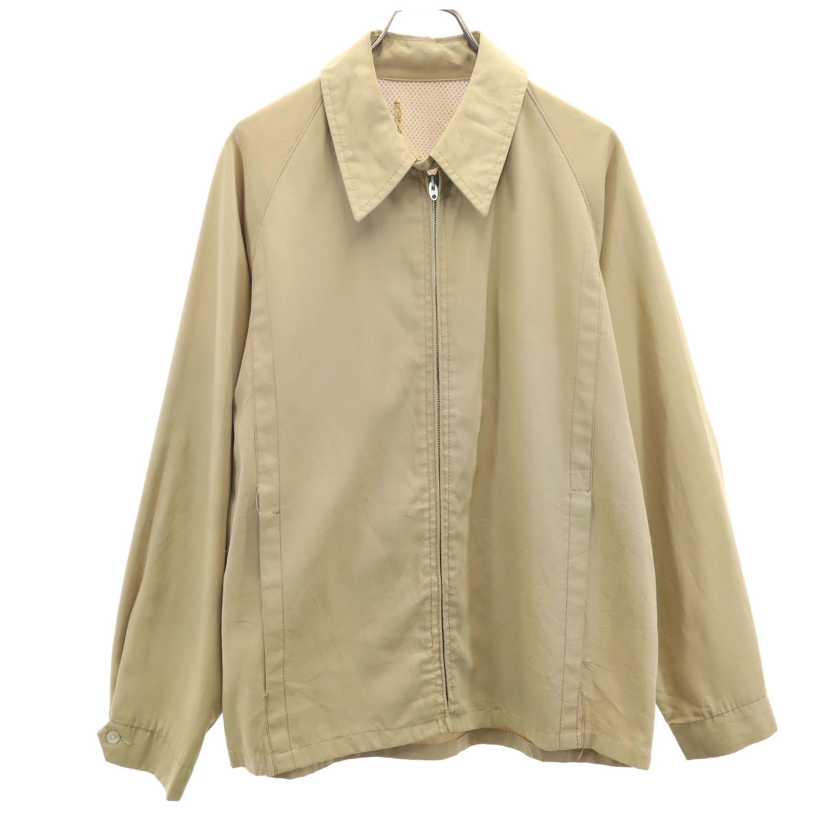 ジャケット・アウター vintage hand stitch drizzler jacket VINTAGE 50s 60s Lightning Zip Drizzler Jacket beige Swing top