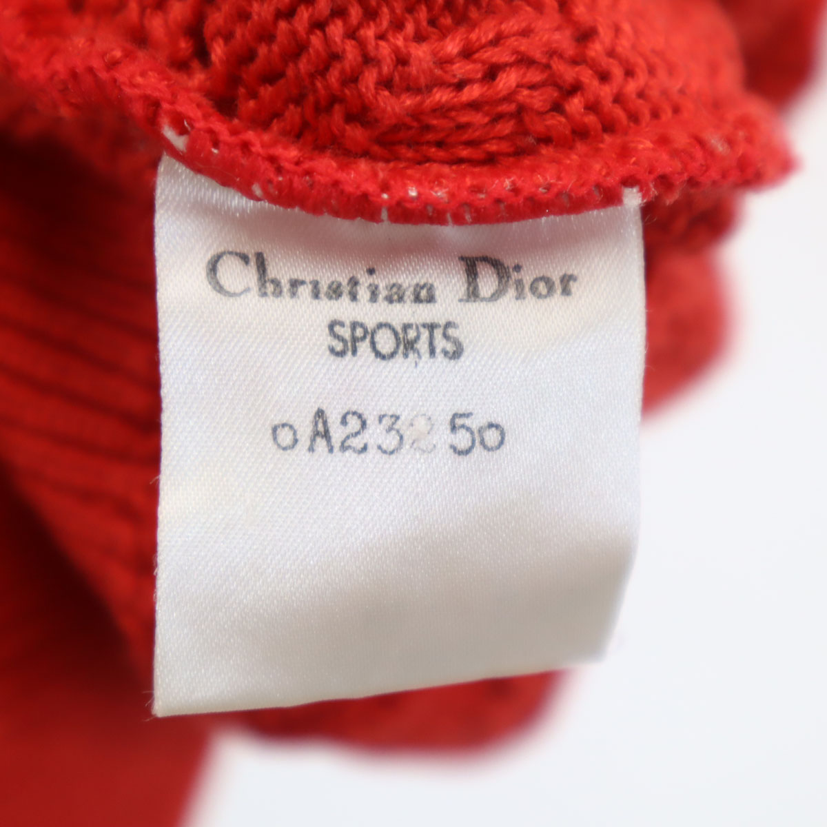 Christian Dior SPORTS 90s Old Long sleeve V neck sweater M Red