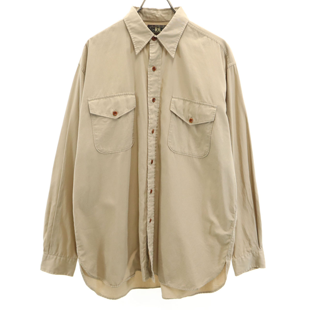 RRL 90s Old initial tag red 3 stars Long sleeve Cotton shirt Ralph