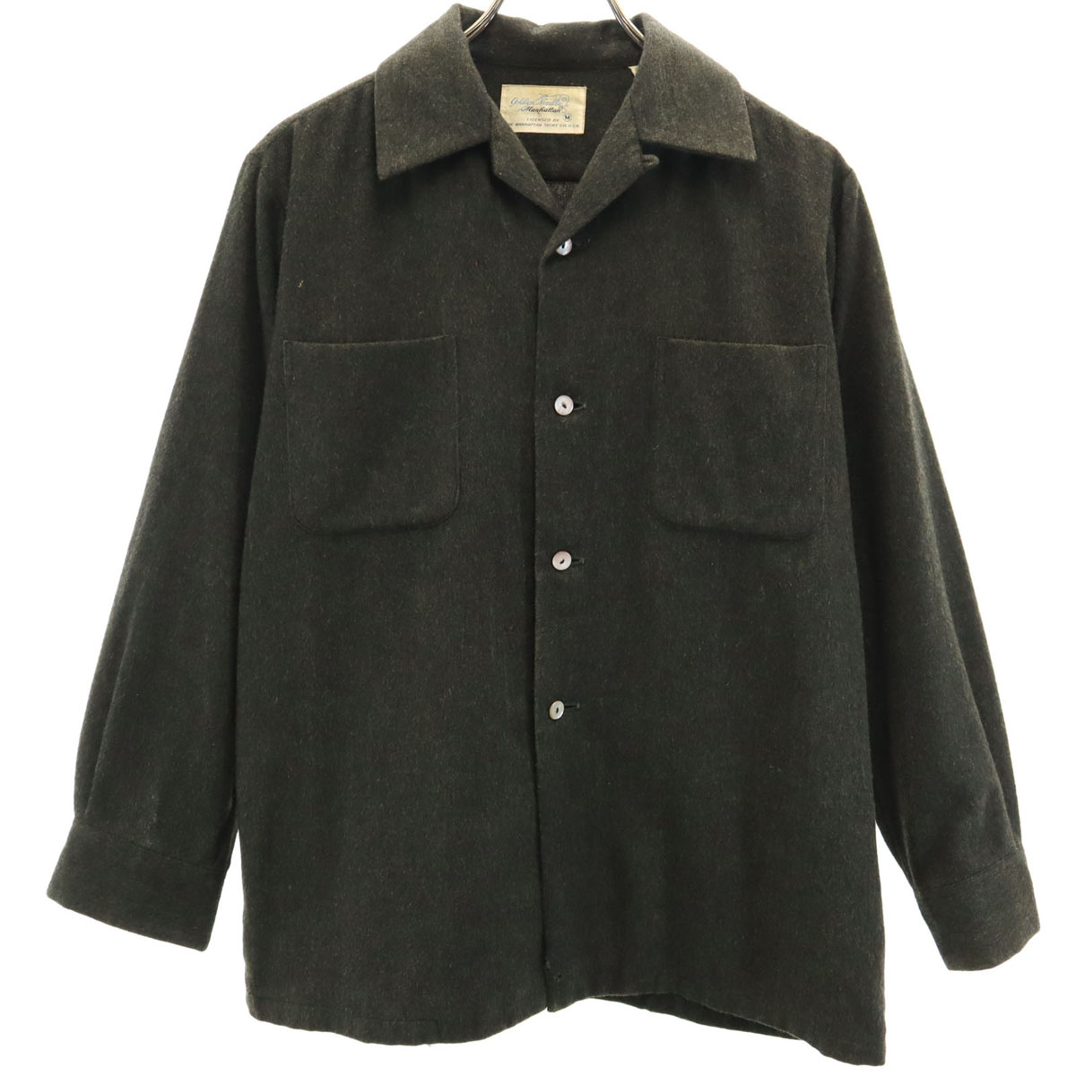 Golden Needle Manhattan 60s Vintage open collar shirt Long sleeve