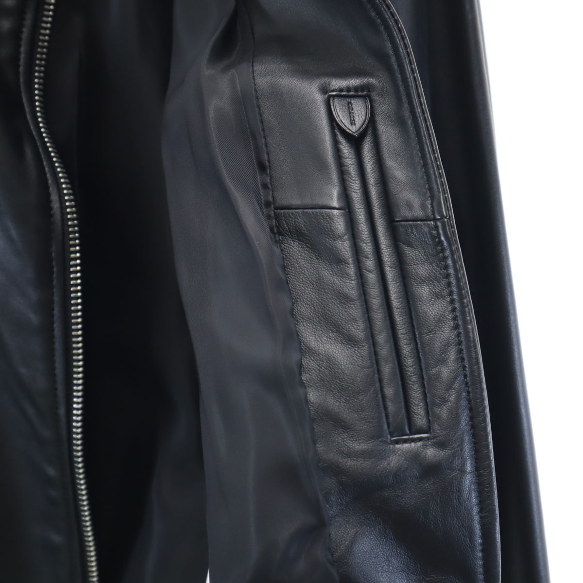 COACH Sheep leather Riders jacket S black F86528 UPTOWN RACER