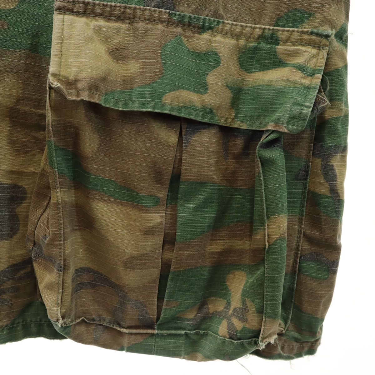 Used US ARMY 60s 70s Vintage 5th Brown Leaf Camo Pattern Jungle