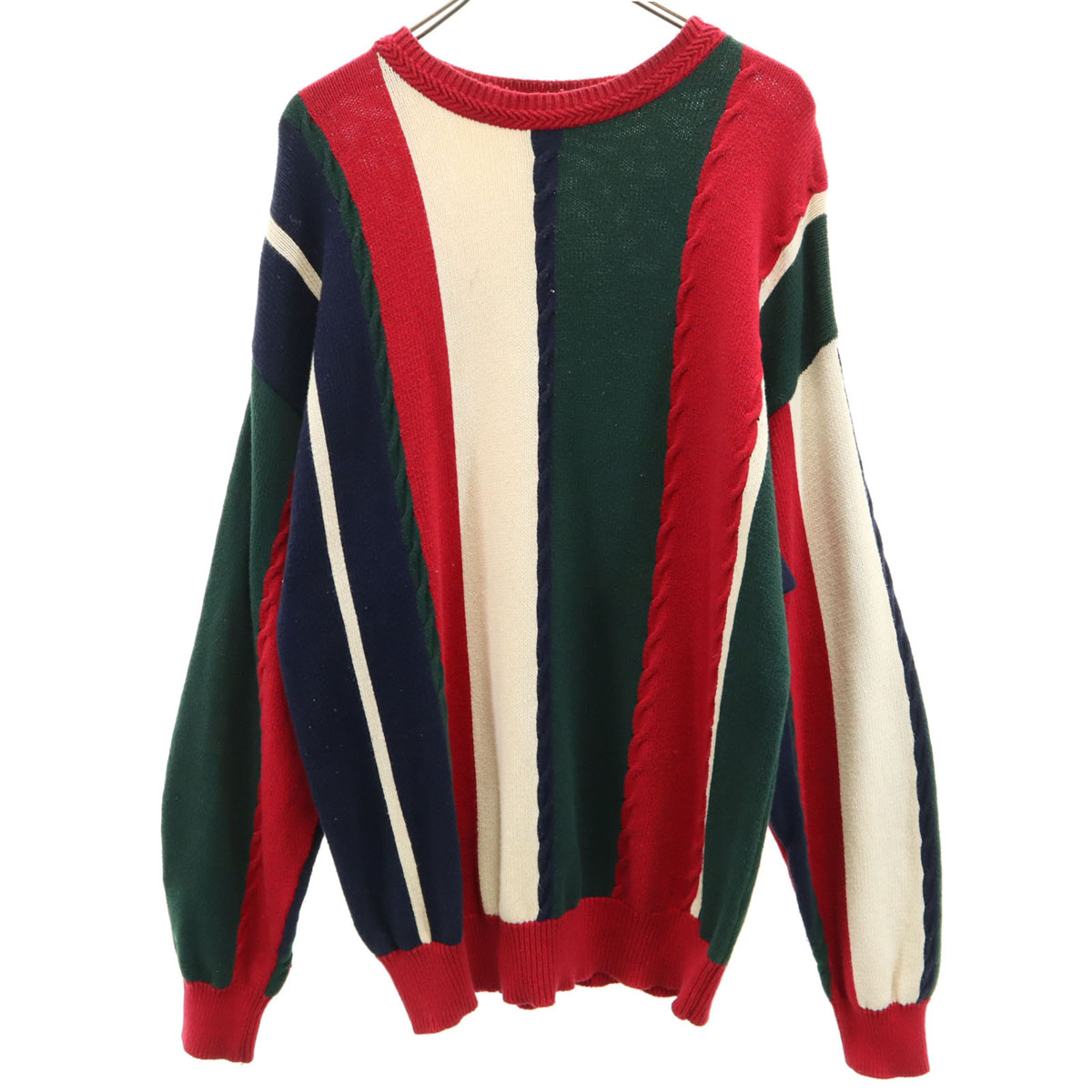 NAUTICA 90s Old Striped Pattern Long sleeve knit L Men's | eBay