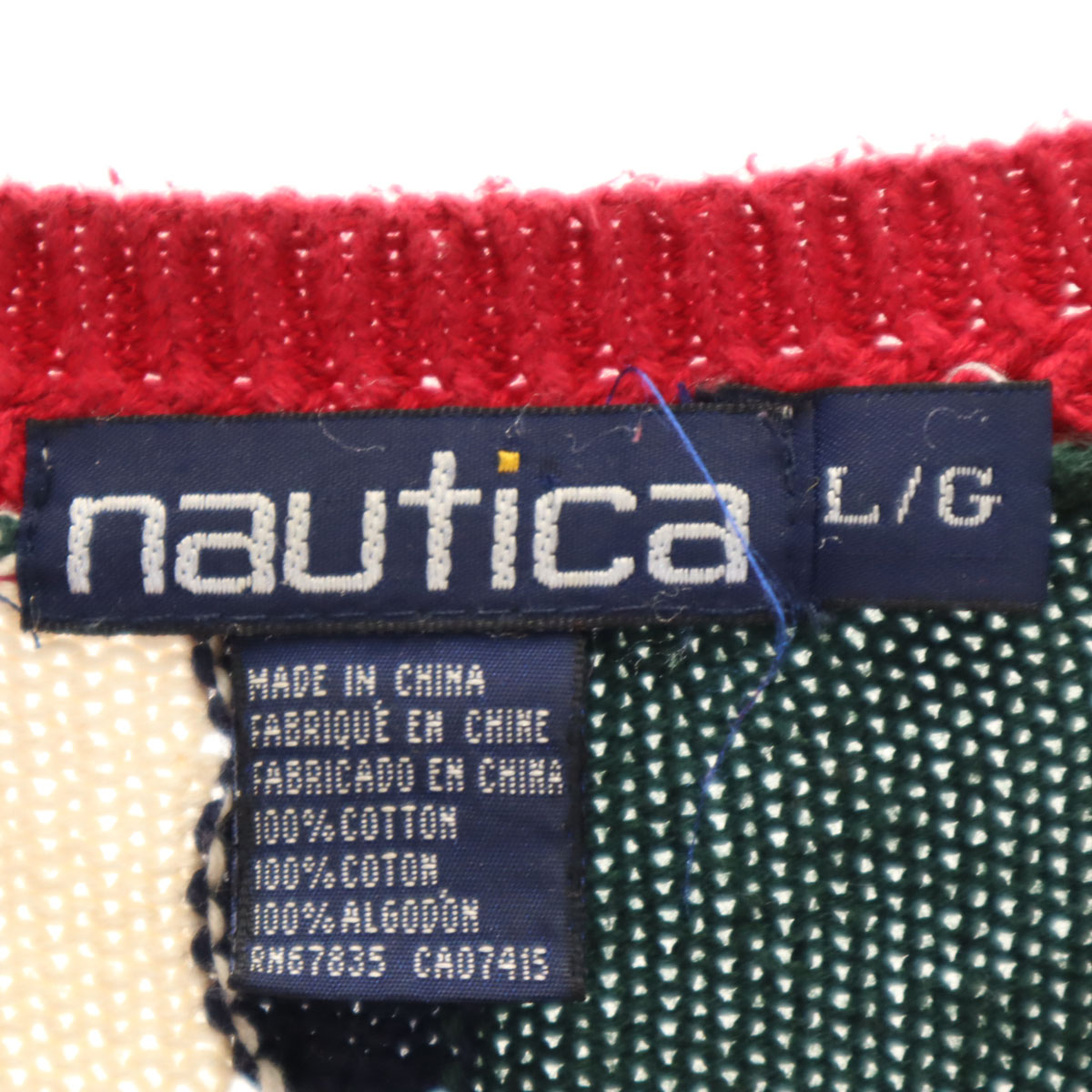 NAUTICA 90s Old Striped Pattern Long sleeve knit L Men's | eBay