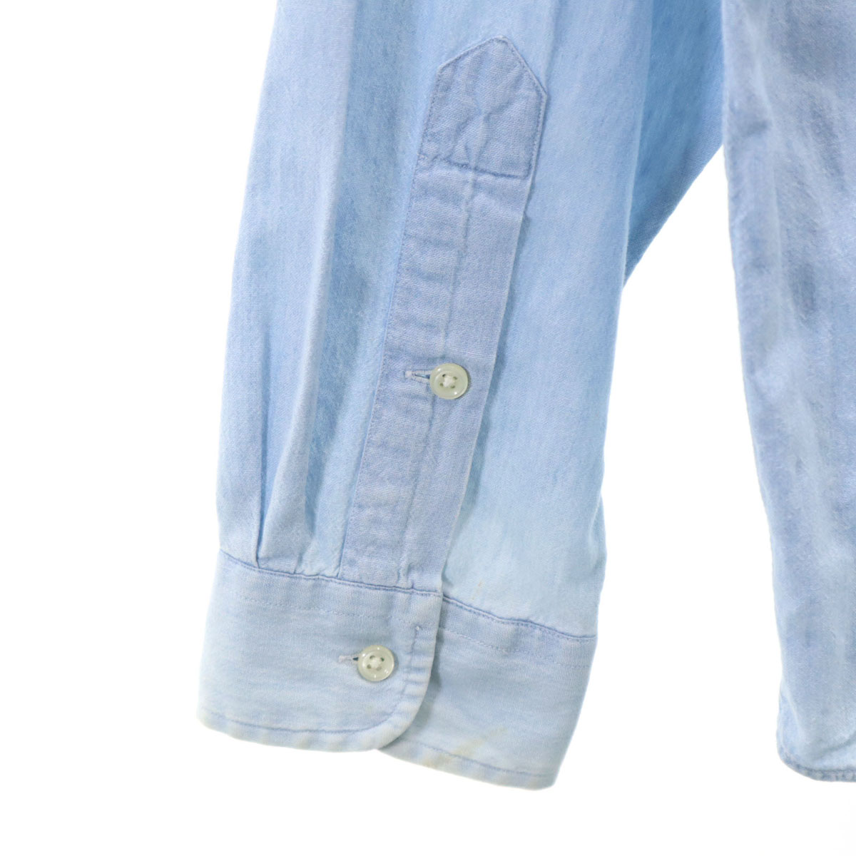 RALPH LAUREN 90s Old Long sleeve Cotton shirt L blue BIG SHIRT 