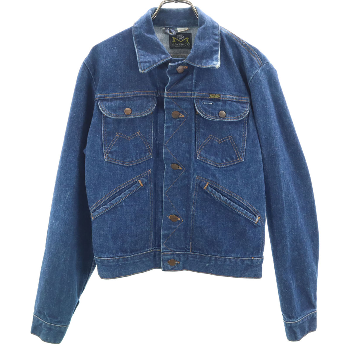 MAVERICK 70s 80s Vintage Made in USA Denim Jacket 36 blue