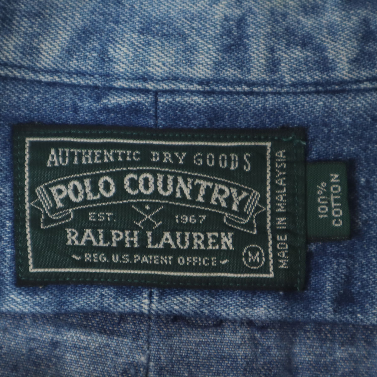POLO COUNTRY ヴィンテージRalphLauren COVER ALL POLO COUNTRY RALPH LAUREN 80s 90s Old Long sleeve Denim