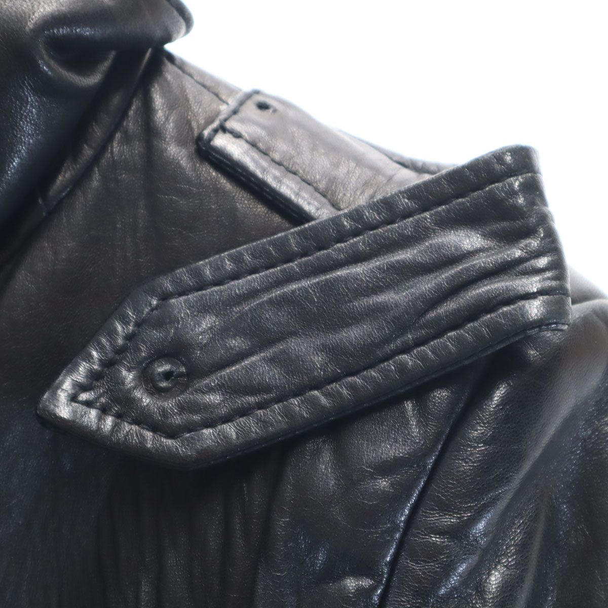 BALENCIAGA French Lamb Leather Double riders jacket 36 black Women