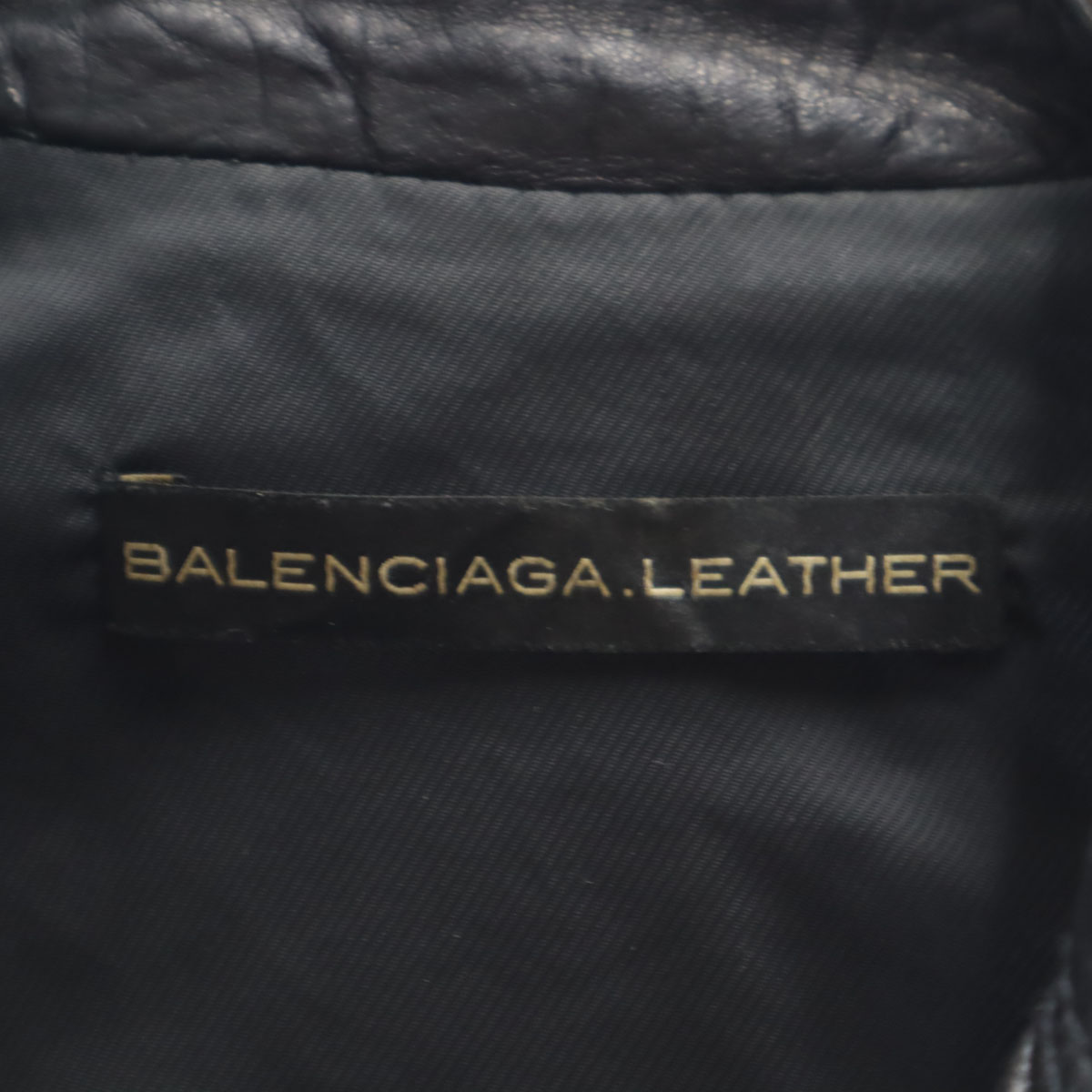 BALENCIAGA French Lamb Leather Double riders jacket 36 black Women
