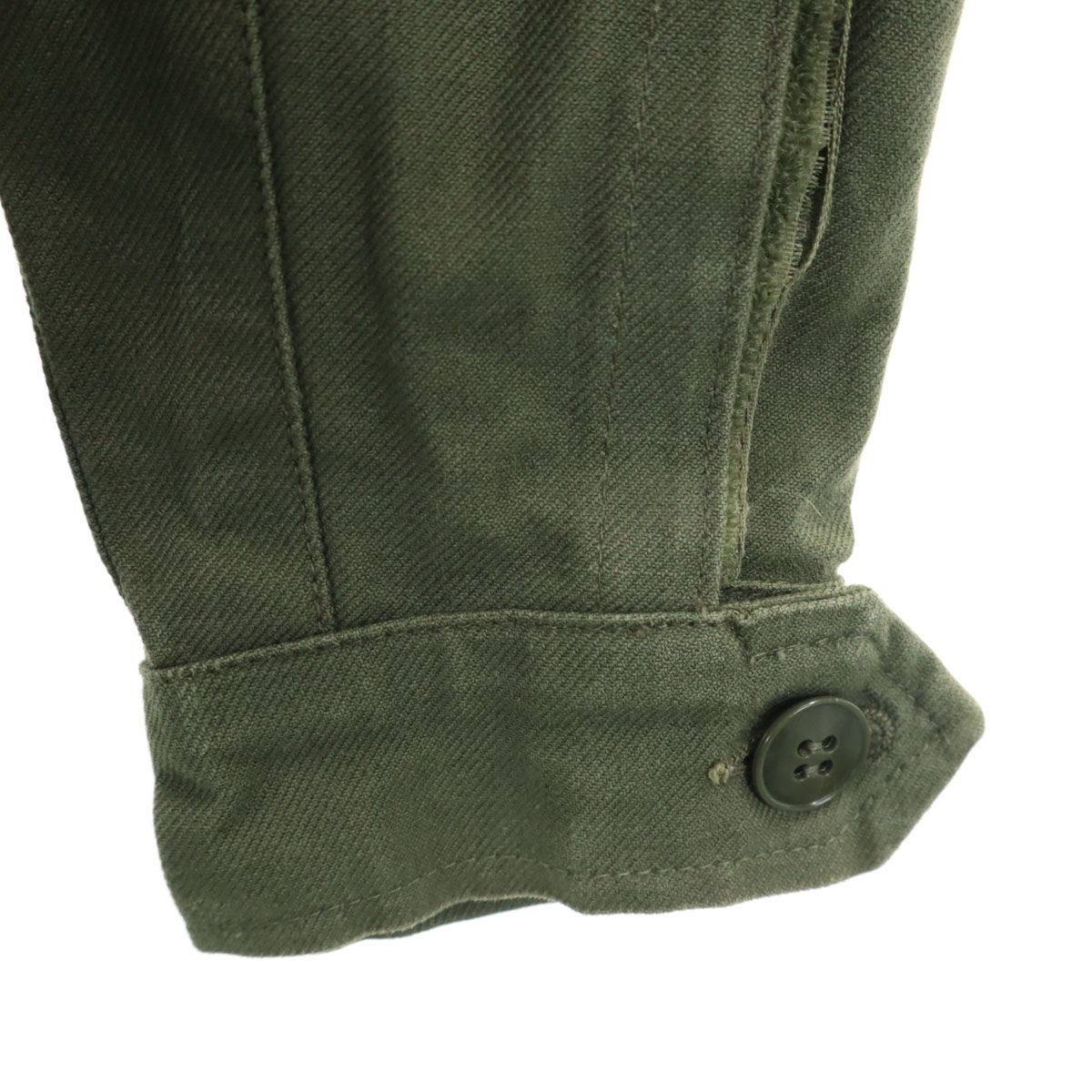 FRENCH ARMY 80s vintage UGECOMA Mechanic Jacket 84C khaki military