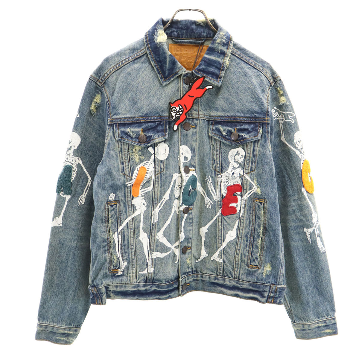 gimmick damage denim jacket Lsize y2k | CONTRALINEA.NET