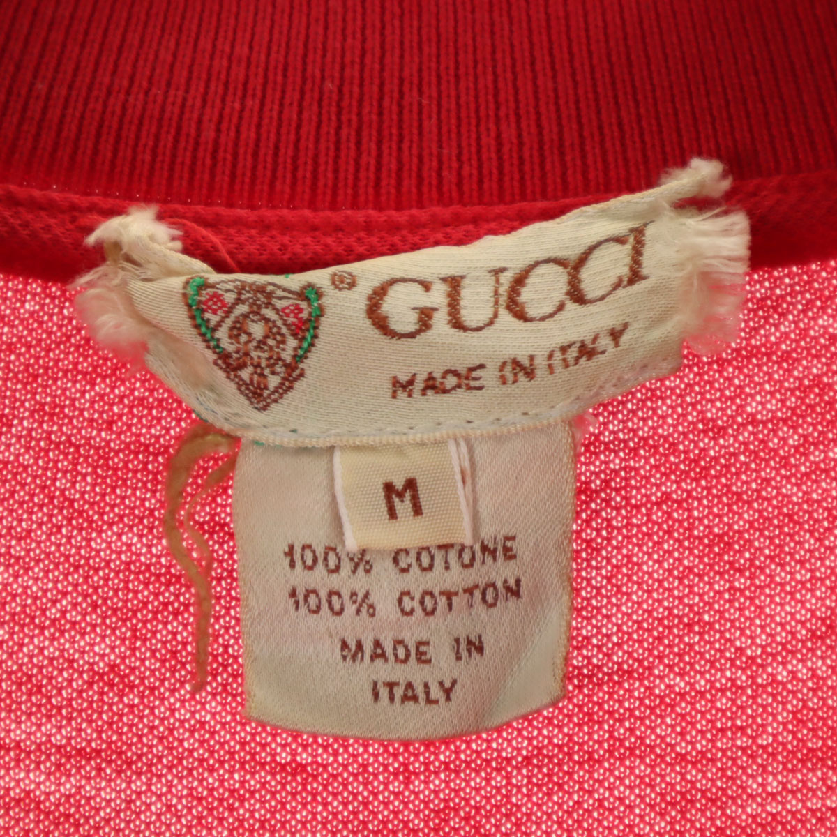 Used GUCCI 80s Made in Italy Vintage Short sleeve Polo shirt Men's