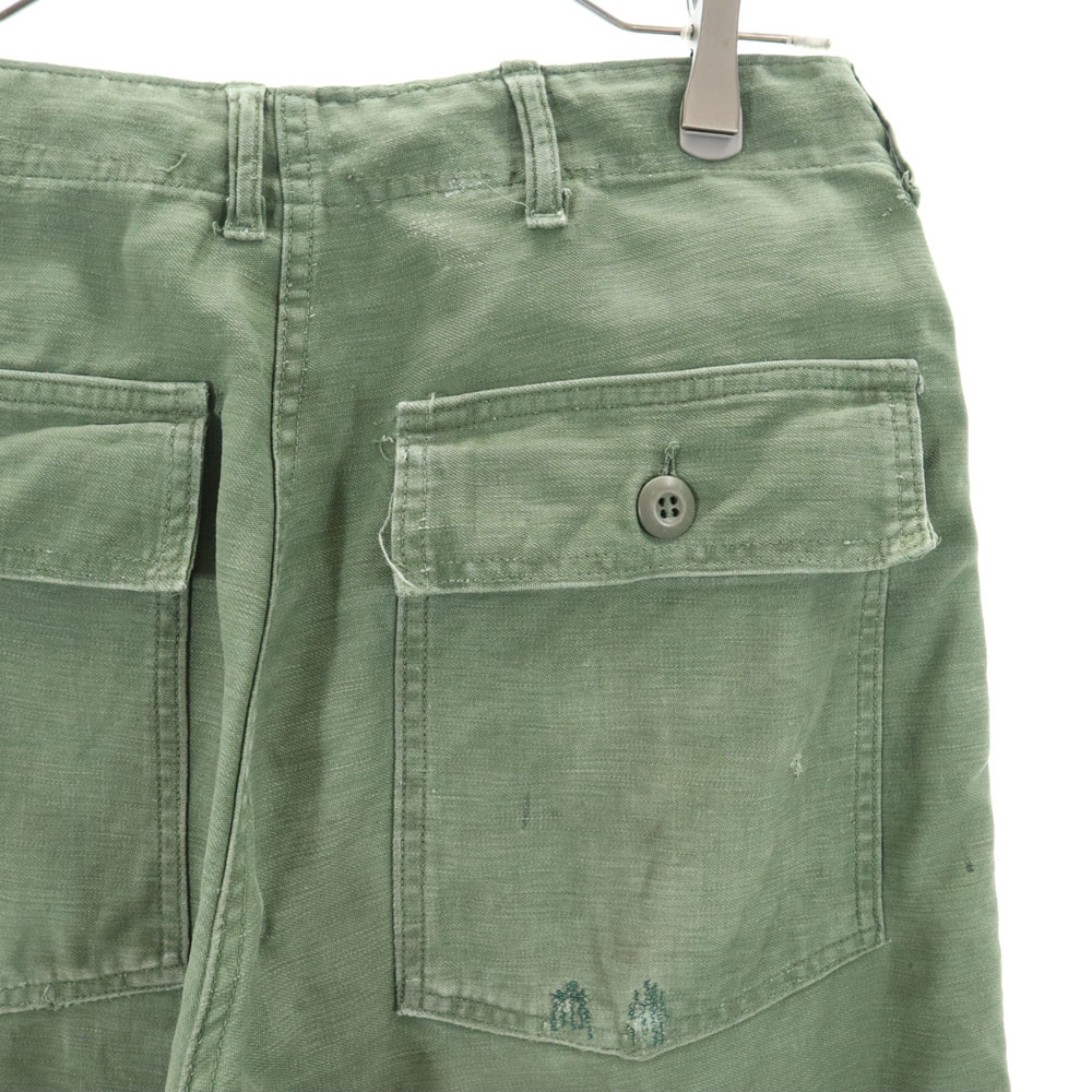 US ARMY 70s DSA Vintage Cotton Satin Baker Pants W30 Military