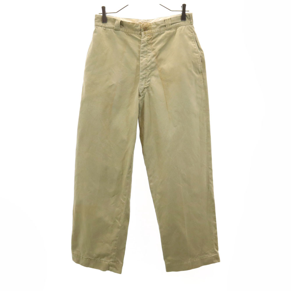 パンツ US ARMY KHAKI CHINO TROUSERS 1950s W31 1950s 10 oz Cotton US Army Officer Chino Trousers - Khaki | Time