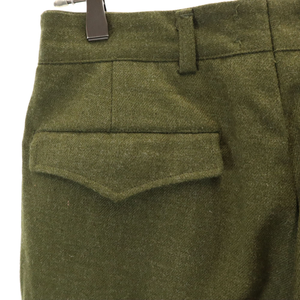 ノルウェー軍 60s Vintage Wool Blend Trouser Pants 46L green Dress