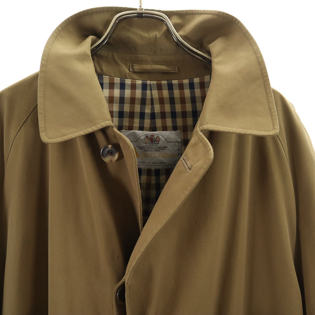 60s【Vintage Aquascutum StainCollar Coat】 Aquascutum 60s 70s Vintage made in England Aqua5 Stainless