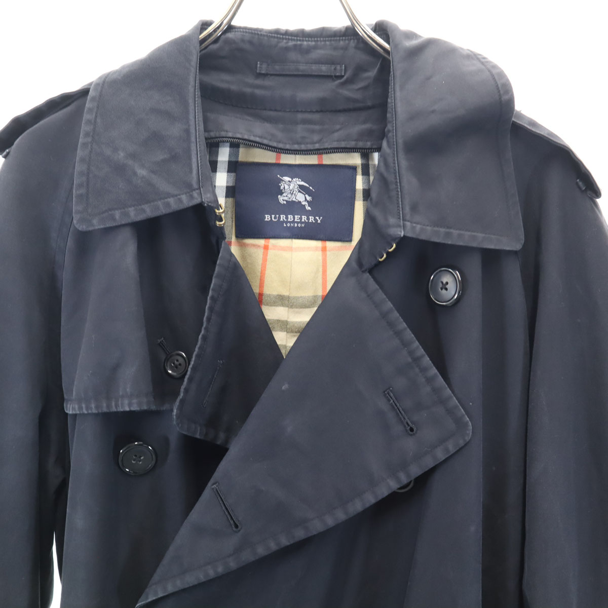BURBERRY　sizuku BURBERRY LONDON made in Japan trench coat 94-175 black Sanyo