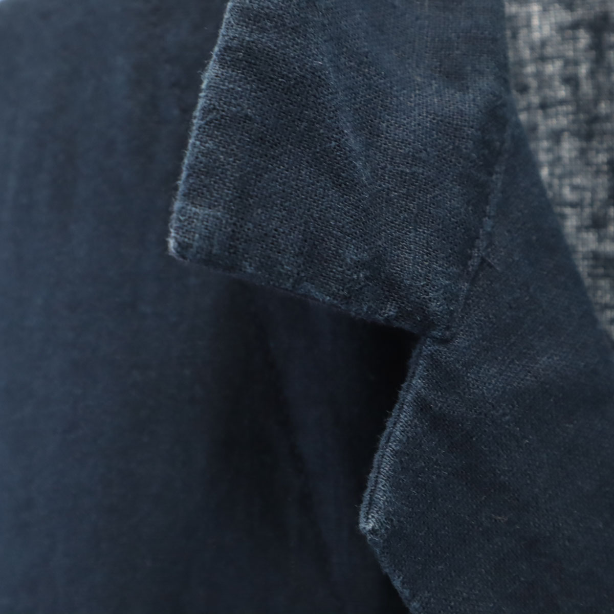 GANRYU Comme des Garcons Japanese Linen Open color coat S Navy