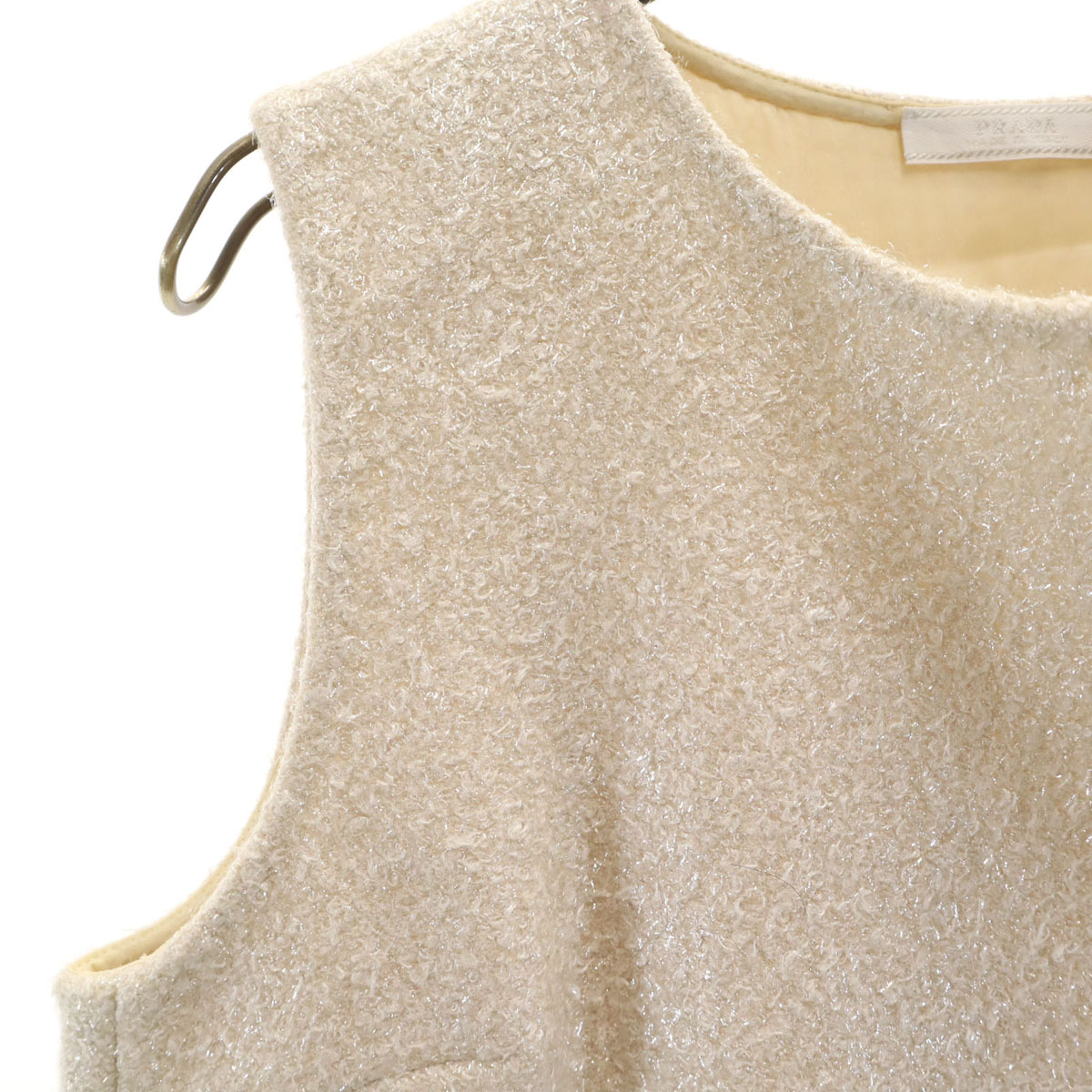 PRADA No sleeve one piece 42 Ivory ensemble set Women | eBay