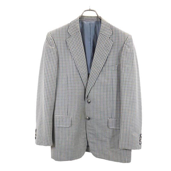 スーツ 90s Burberrys wool check double set up Burberrys 90s Old Linen Blend Wool Check Pattern suit Setup Men's