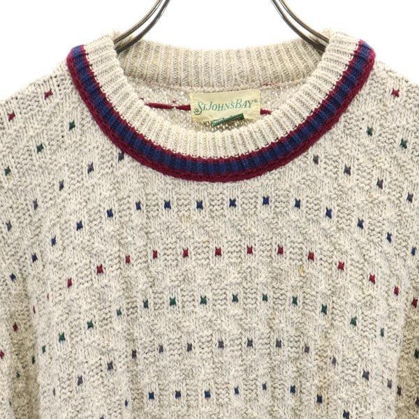 STJOHN'sBAY 90s Made in USA Old Long sleeve cotton sweater L Gray