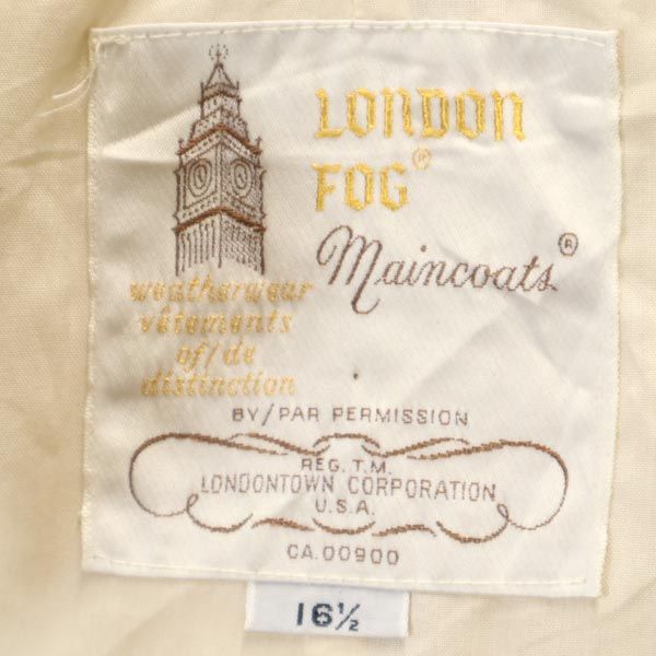 LONDON FOG 80s vintage Long sleeve Stainless collar coat 16 1/2