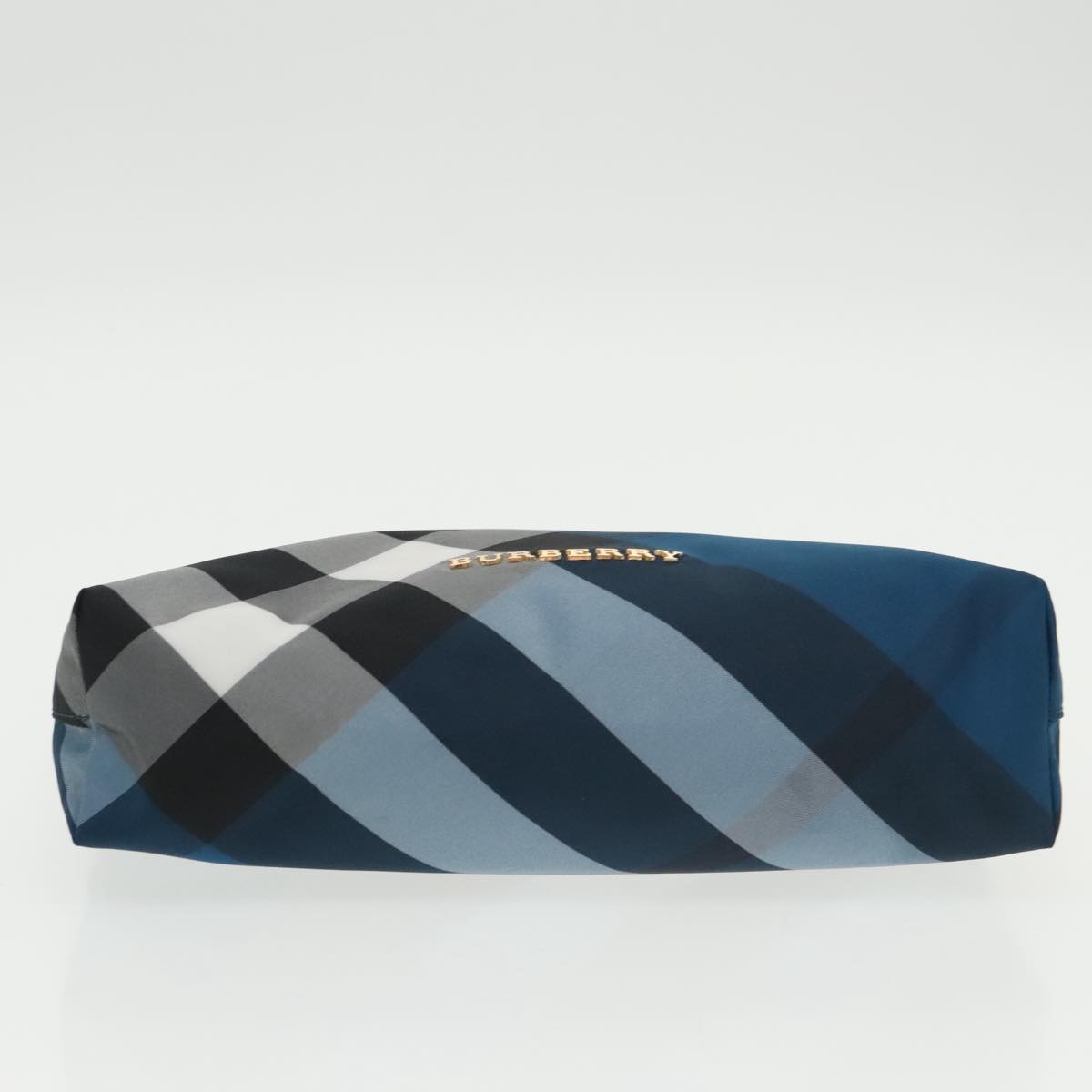 ●no content.● 180. Square multi bag _ Navy check BURBERRY Nova Check Pouch Nylon Blue Gold Auth 101221V | eBay