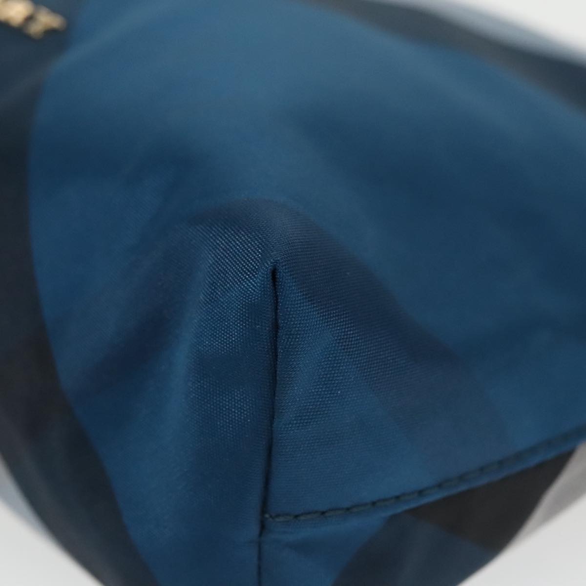 BURBERRY Nova Check Pouch Nylon Blue Gold Auth 101221V | eBay