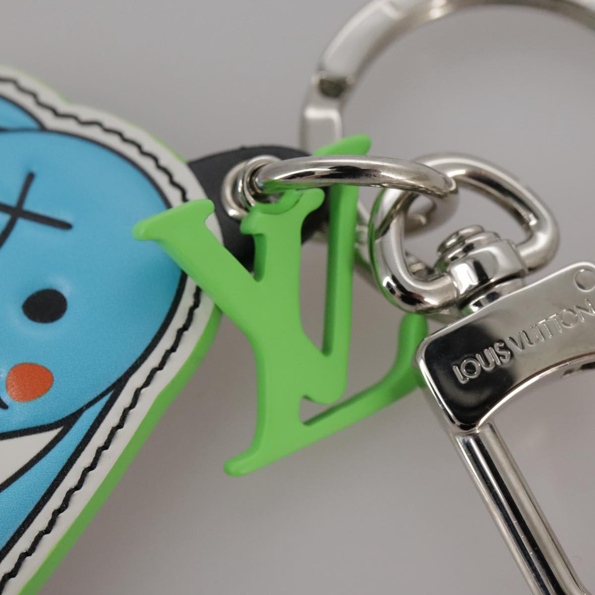 LOUIS VUITTON Porte Cles LV Rabbit Key Ring Leather Blue