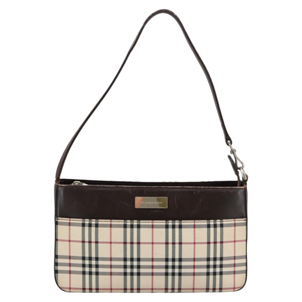 BURBERRY Nova Check Shoulder Bag Canvas Beige Auth 102373 | eBay