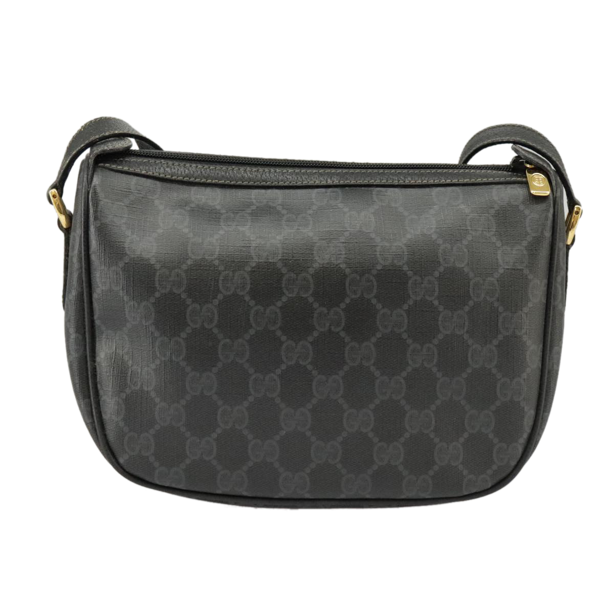GUCCI GG Supreme Web Sherry Line Shoulder Bag PVC Black 89