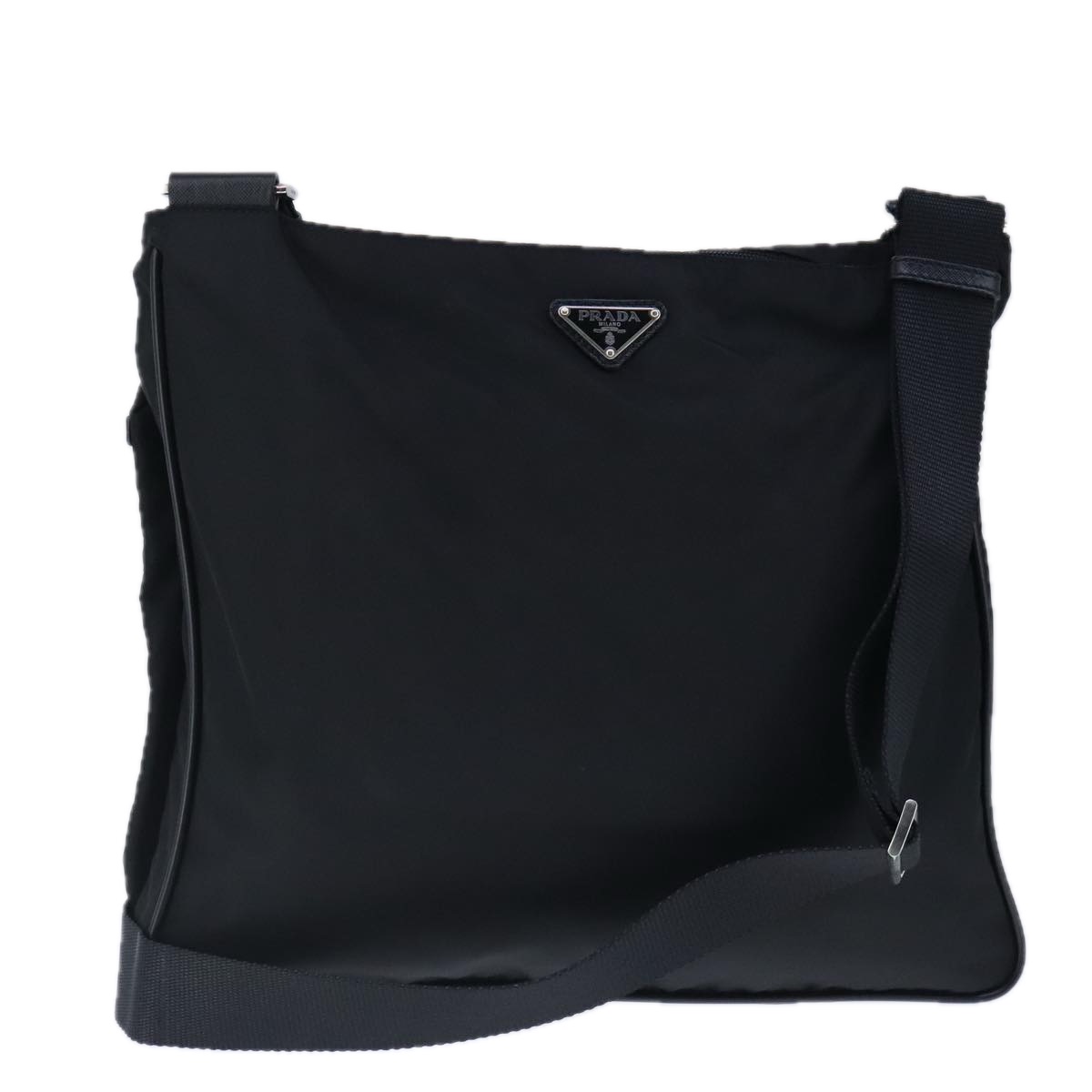 PRADAバック PRADA Shoulder Bag Nylon Black Silver Auth 102618 | eBay