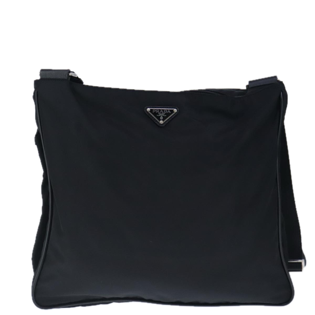 【送料&関税込】Prada Black Nylon Large AimA£ACe Shoulder Ba Prada Aimee Large Re-Nylon Shoulder Bag with Grommet Detail