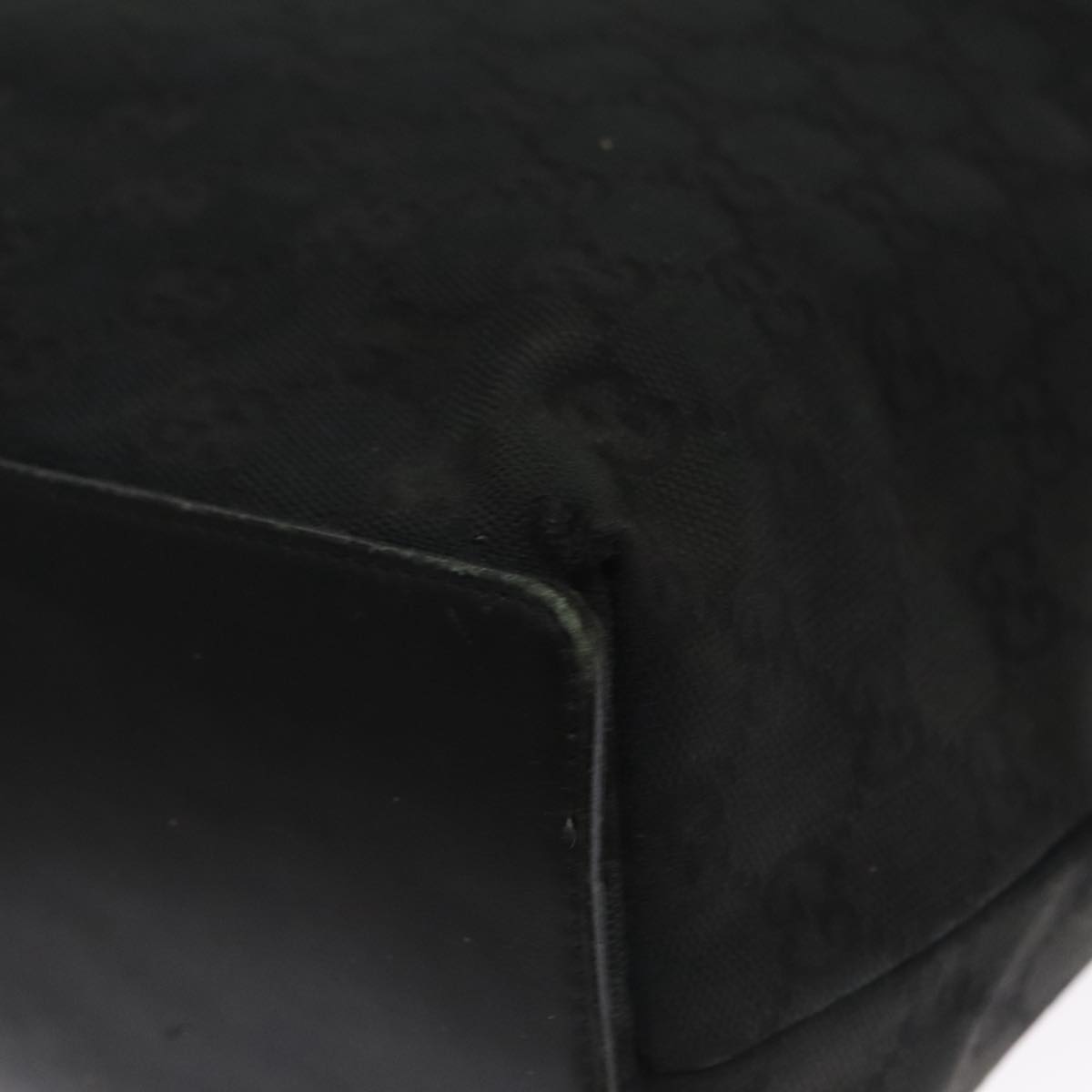 GUCCI GG Canvas Tote Bag Black Gold 002 1098 2404 Auth GUCCI GG Canvas Tote Bag Black Gold 002 1098 2404 Auth